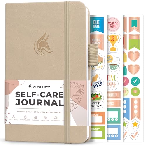 Clever Fox Self-Care Journal Pocket - Daily Reflection Notebook - Mental Health & Personal Development Planner, Meditation & Mood Log (Seashell) von Clever Fox