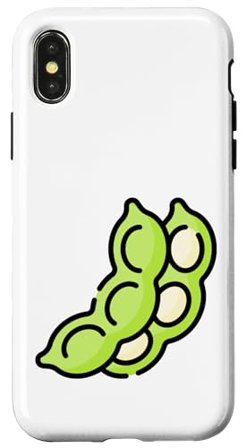 Edamame Sojabohne Vegan Vegetarisch Hülle für iPhone X/XS von Clever Witty Edamame Designs