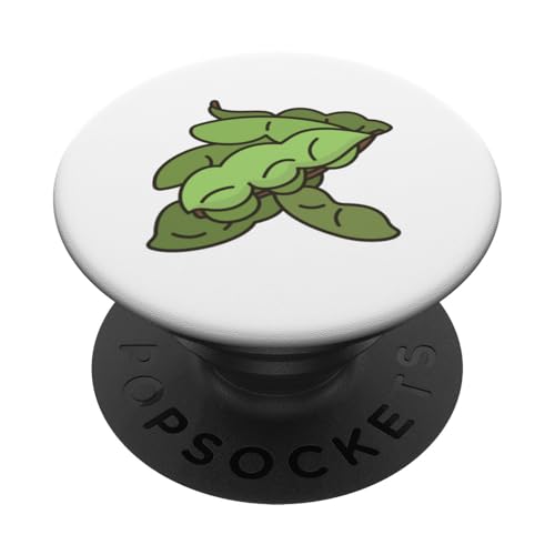 Edamame Sojabohne Vegan Vegetarisch PopSockets Klebender PopGrip von Clever Witty Edamame Designs