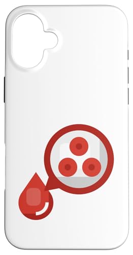 Erythrozyten rote Blutkörperchen RBC Hämoglobin Hülle für iPhone 16 Plus von Clever Witty Erythrocyte Designs