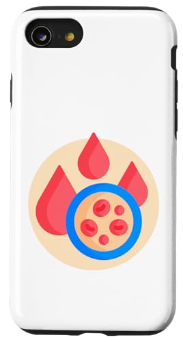 Erythrozyten rote Blutkörperchen RBC Hämoglobin Hülle für iPhone SE (2020) / 7 / 8 von Clever Witty Erythrocyte Designs