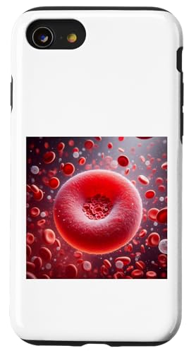 Erythrozyten rote Blutkörperchen RBC Hämoglobin Hülle für iPhone SE (2020) / 7 / 8 von Clever Witty Erythrocyte Designs