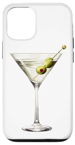 Hülle für iPhone 12/12 Pro Martini-Glas Grüne Oliven Barkeeper Wodka Gin Cocktail Drink Hülle für iPhone 12/12 Pro Martini-Glas Grüne Oliven Barkeeper Wodka Gin Cocktail Drink von Clever Witty Martini Designs