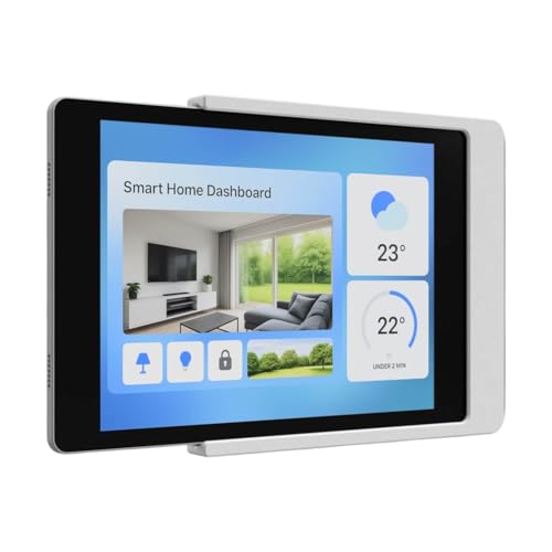 Cleverstation Tablet Wandhalterung - passend für Apple iPad, Slide-in Halterung (Weiß, Für iPad 7) von Cleverstation