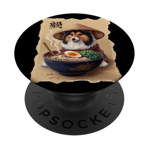 Männer Frau Kawaii isst Ramen Japanischer Shetland-Schäferhund PopSockets Klebender PopGrip Männer Frau Kawaii isst Ramen Japanischer Shetland-Schäferhund PopSockets Klebender PopGrip von Click For Aesthetic Anime Japanese Noodles Designs