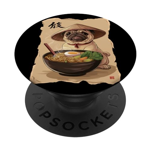 Männer Frauen Kawaii Essen Ramen Japanischer Mops PopSockets Klebender PopGrip Männer Frauen Kawaii Essen Ramen Japanischer Mops PopSockets Klebender PopGrip von Click For Aesthetic Anime Japanese Noodles Designs