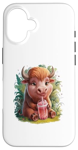 Bison Buffalo Boba Tea Kawaii Bubble Tea Bison für Herren und Damen Hülle für iPhone 16 Bison Buffalo Boba Tea Kawaii Bubble Tea Bison für Herren und Damen Hülle für iPhone 16 von Click For Kawaii Bubble Tea Animals Designs