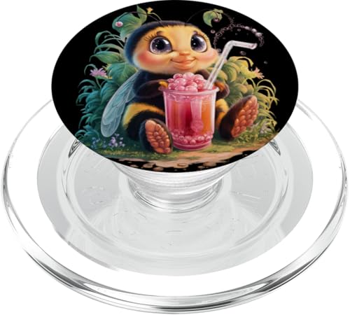 Bumblebee Herren Frau Boba Tee Kawaii Bubble Tea Bumblebee PopSockets PopGrip für MagSafe von Click For Kawaii Bubble Tea Animals Designs