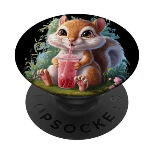 Eichhörnchen Männer Frau Boba Tee Kawaii Bubble Tea Eichhörnchen PopSockets Klebender PopGrip Eichhörnchen Männer Frau Boba Tee Kawaii Bubble Tea Eichhörnchen PopSockets Klebender PopGrip von Click For Kawaii Bubble Tea Animals Designs