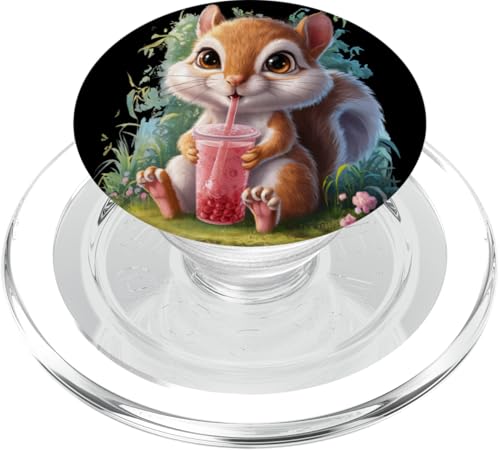 Eichhörnchen Männer Frau Boba Tee Kawaii Bubble Tea Eichhörnchen PopSockets PopGrip für MagSafe von Click For Kawaii Bubble Tea Animals Designs