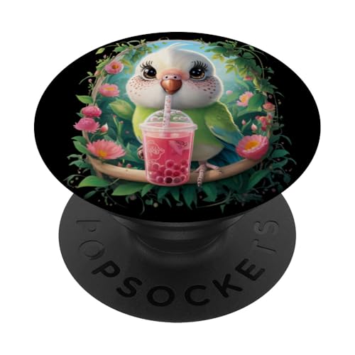Wellensittich Herren Frau Boba Tea Kawaii Bubble Tea Wellensittich PopSockets Klebender PopGrip Wellensittich Herren Frau Boba Tea Kawaii Bubble Tea Wellensittich PopSockets Klebender PopGrip von Click For Kawaii Bubble Tea Animals Designs