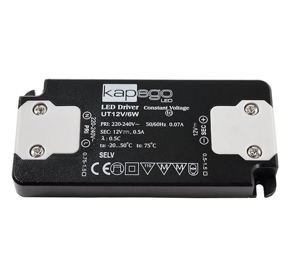 click-licht LED Schaltnetzteil Kapego in Schwarz 12V 6W Trafo (Trafos, Netzteile & Treiber) von Click-Licht