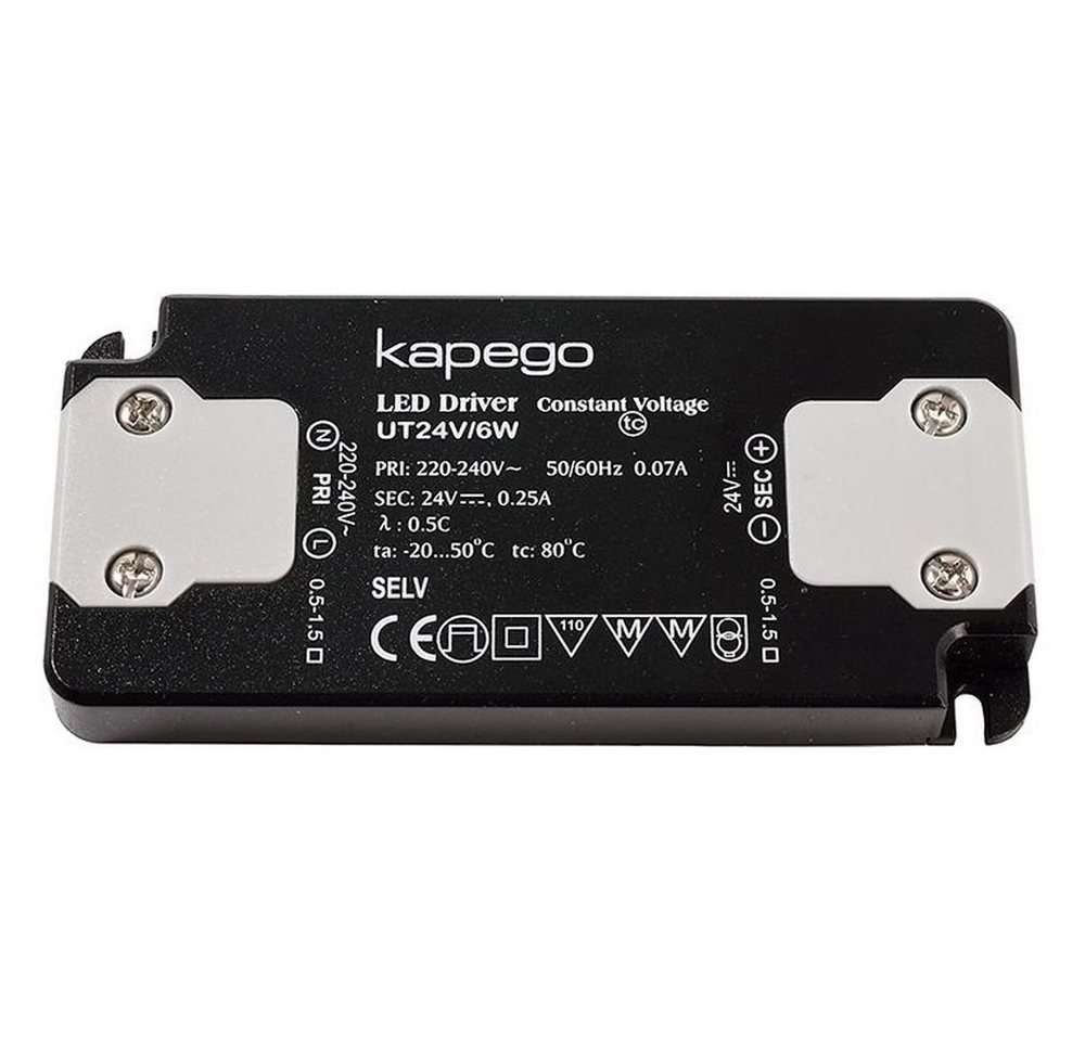 click-licht LED Schaltnetzteil Kapego in Schwarz 24V 6W Trafo (Trafos, Netzteile & Treiber) von Click-Licht