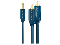 ClickTronic 3m MP3 Adapter, 3.5mm, Männlich, 2 x RCA, Männlich, 3 m, Blau von ClickTronic