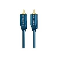 ClickTronic Casual Series - Audiokabel - RCA (M) bis RCA (M) - 2 m - doppelt abgeschirmtes Koaxialkabel von Clicktronic