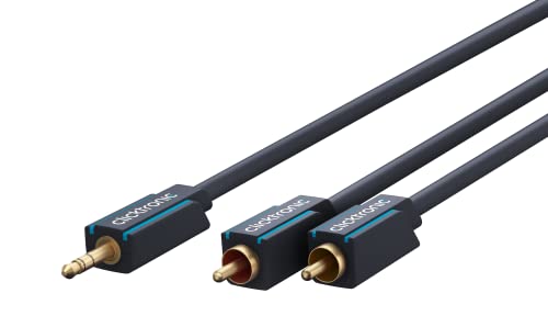 Clicktronic 3,5-mm-AUX-auf-Cinch-Adapterkabel, stereo / MP3 Audio Verlängerungskabel, Kopfhörer-Verlängerung, 3,5 mm Klinken Verlängerung, 2m Länge Clicktronic 3,5-mm-AUX-auf-Cinch-Adapterkabel, stereo / MP3 Audio Verlängerungskabel, Kopfhörer-Verlängerung, 3,5 mm Klinken Verlängerung, 2m Länge von Clicktronic