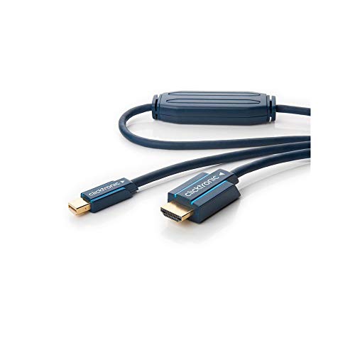 Clicktronic Casual Mini DisplayPort / HDMI Adapterkabel Hochgeschwindigkeits-Adapter von Mini-DisplayPort auf HDMI, 3m von Clicktronic