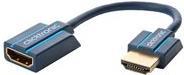 Clicktronic Flexadapter 0010 - HDMI mit Ethernet-Verlängerungskabel - HDMI (W) bis HDMI (M) - 10 cm - Doppelisolierung (70700) von Clicktronic
