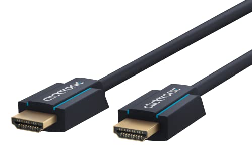 Clicktronic HDMI Anschlusskabel [1x HDMI-Stecker - 1x HDMI-Stecker] 1.5m Blau, RAL, 1,5 Meter von Clicktronic