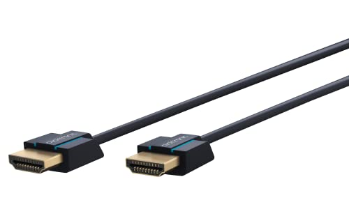 Clicktronic Super Slim High Speed 2.0 Kabel mit Ethernet - Ultra schlankes und dünnes HDMI Kabel flexibel - ARC HDMI Kabel - 4K 60Hz / Full HD in 3D 60Hz, 1,5m von Clicktronic