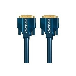 DVI-D Verbindungskabel (DVI-D St./DVI-D St.) (24+1) - 7,5 m Videokabel für HD-Signale bis QXGA / Full HD - 7,5 m Videokabel für HD-Signale bis WQXGA / Full HD von Clicktronic