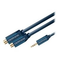 MP3 Y-Adapter (3,5mm Klinken-Stecker/2x Cinch-Kupplung) - 0,1 m Adapter von 3,5 mm Klinke auf Stereo-Audio von Clicktronic