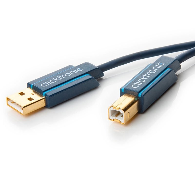 USB 2.0 Kabel 1,8 Meter Datenkabel mit der Steckerkombination A/B USB 2.0 Kabel 1,8 Meter Datenkabel mit der Steckerkombination A/B von Clicktronic