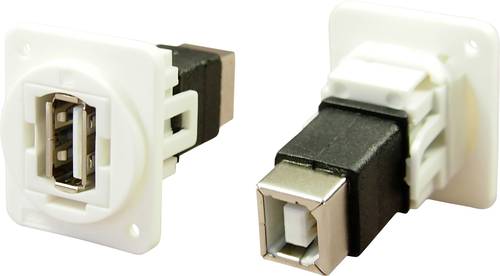 Cliff Adapter, Buchse, Einbau USB-Buchse Typ A - USB-Buchse Typ B CP30209NXW Inhalt: 1St. von Cliff