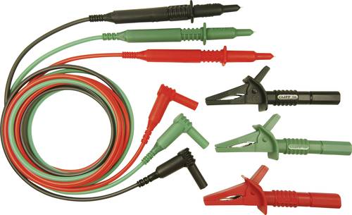 Cliff CIH29916 Sicherheits-Messleitungs-Set [Stecker 4mm - Prüfspitze] 1.50m Grün, Rot, Schwarz 1St. von Cliff