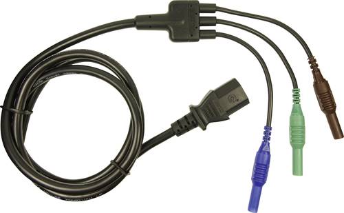 Cliff CIH29920 Sicherheits-Messleitung [Stecker 4mm - Kaltgeräte-Buchse C13] 1.50m Blau, Grün, Bra von Cliff