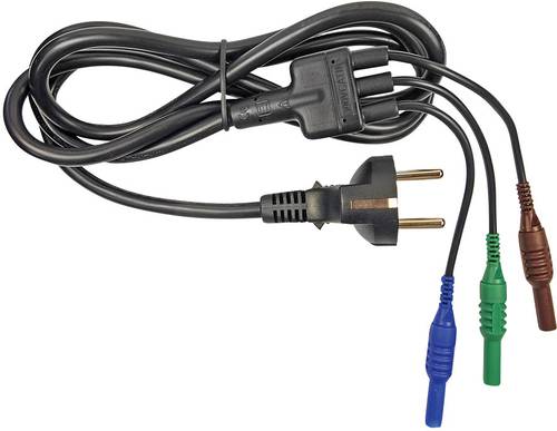 Cliff CIH29950 Sicherheits-Messleitungs-Set [Schutzkontakt-Stecker - Stecker 4 mm] 1.50m Blau, Grün von Cliff