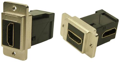 Cliff CP30753M3 HDMI-Adapter Buchse, Einbau Nickel, Schwarz 1St. von Cliff
