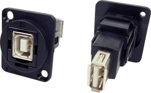 Cliff XLR Adapter USB 2.0 B Buchse auf USB 2.0A Buchse Adapter, Einbau CP30207N CP30207N Inhalt: 1St von Cliff