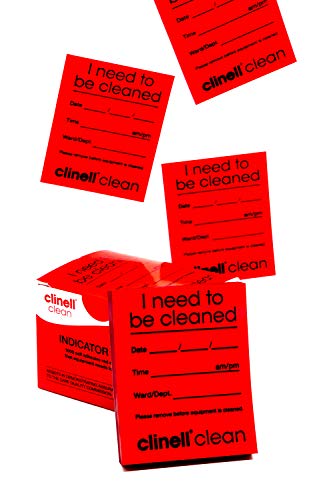 Clinell Indikatorzettel, Rot, 4 Blöcke mit je 250 Stück von Clinell