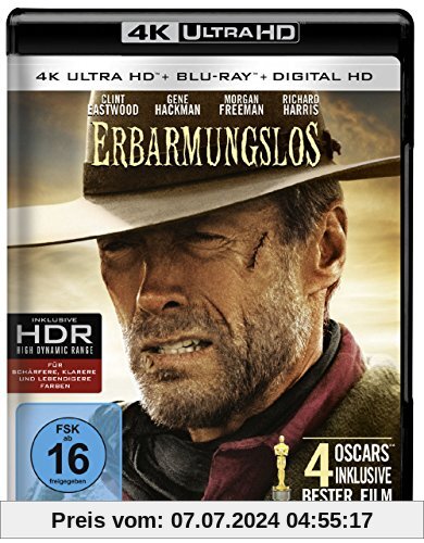 Erbarmungslos (4K Ultra HD + 2D-Blu-ray) (2-Disc Version) [Blu-ray] von Clint Eastwood