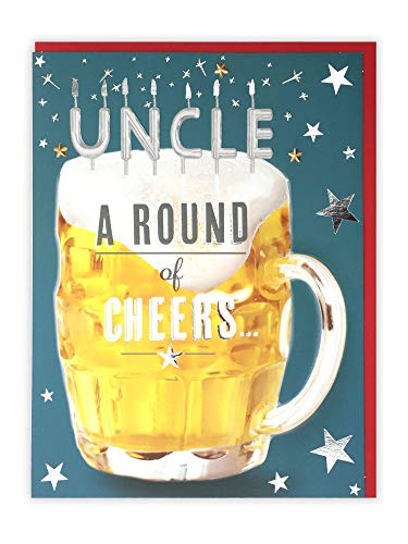 Clintons: Geburtstagskarte für Onkel Round Of Cheers, 149 x 195 mm, mehrfarbig von Clintons