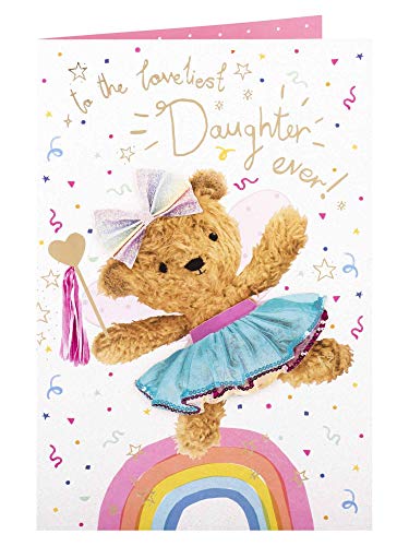 Clintons: Geburtstagskarte für Tochter, Motiv: Tütü, Teddybär, 11 x 15 cm von Clintons
