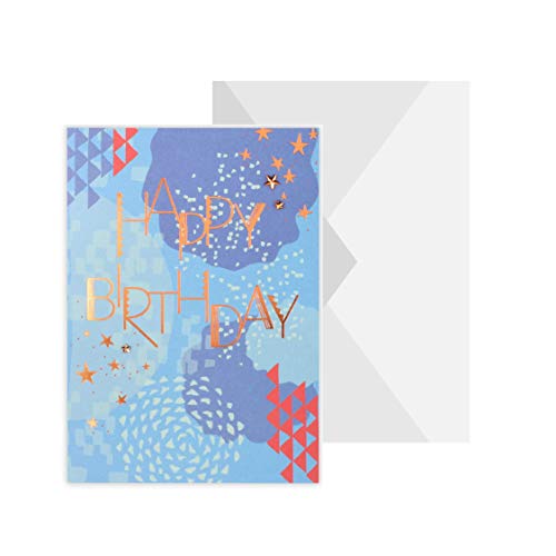 Clintons: Geburtstagskarte mit Schriftzug "Happy Birthday", für Ihn, 11 x 15 cm von Clintons