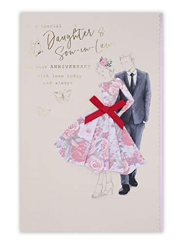 Clintons: Glückwunschkarte zum Hochzeitstag für Tochter und Schwiegersohn, 11 x 15 cm von Clintons