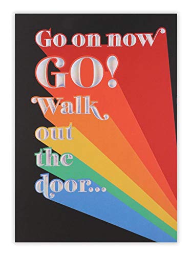 Clintons: Text mit Rainbow Drop Shadow, Sorry You're Leaving Karte, 127 x 178 mm, mehrfarbig, 1164735 von Clintons