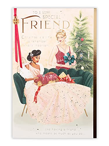 Clintons: Weihnachtskarte "Roaring 20's Lady and Lettering Friend" von Clintons