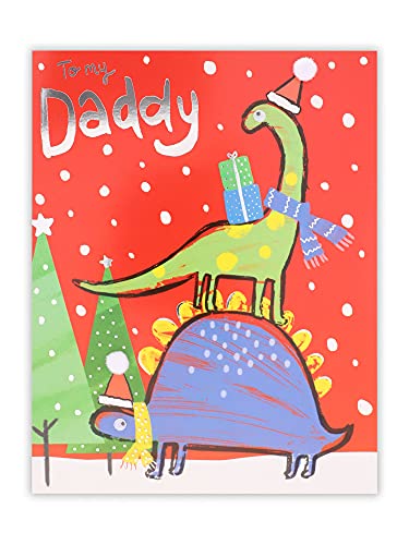 Clintons: Weihnachtskarte mit Dinosaurier-Motiv von Clintons