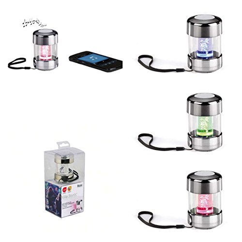 Clipsonic Kleiner Bluetooth Lautsprecher mit Mikrofon (Mini-Musik-Box mit LED-Farbwechsel, Freisprecheinrichtung fürs Handy, kompatibel für alle Smartphones) von Clipsonic