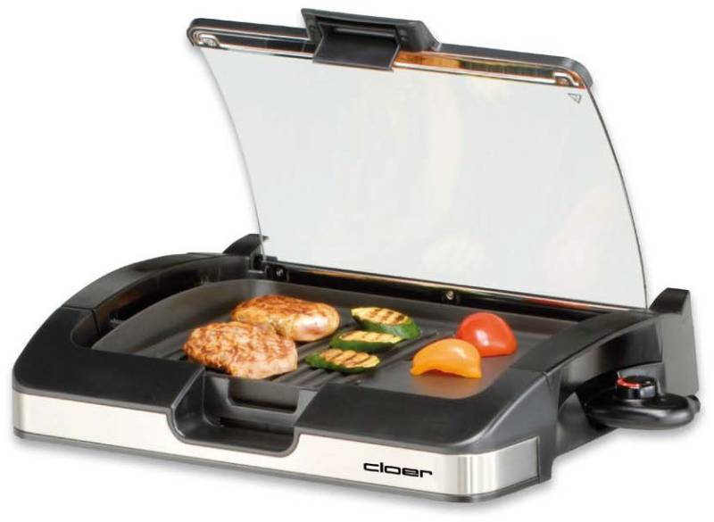 6725 Barbecue Grill Barbecue-Tischgrill silber/schwarz von Cloer