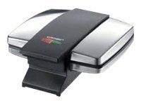 Cloer Sandwichmaker 6235, 930 W, 230 V, 245 x 220 x 90 mm, Schwarz, Silber, Edelstahl von Cloer