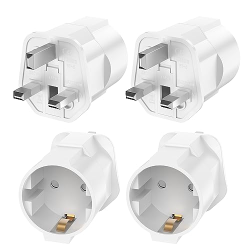 Clomnpe Reiseadapter UK Adapter England Deutschland Stecker-4 Stück Reiseadapter Typ G Steckdosenadapter England,UK Adapter auf EU-Steckdose Adapter Steckdose Stromadapter für England Irland UK Dubai Clomnpe Reiseadapter UK Adapter England Deutschland Stecker-4 Stück Reiseadapter Typ G Steckdosenadapter England,UK Adapter auf EU-Steckdose Adapter Steckdose Stromadapter für England Irland UK Dubai von Clomnpe