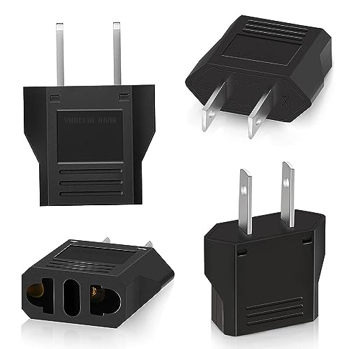 Clomnpe Reiseadapter USA,4 Stück Adapter USA,USA Adapter Steckdose Typ A,Adapter USA Deutschland Stecker,EU to US Adapter,US Adapter Steckdose,Steckdosenadapter USA,Stromadapter US/Kanada/Mexiko/Japan von Clomnpe