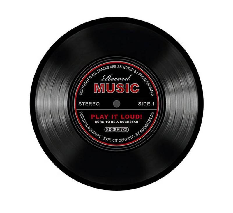 Close Up Gaming Mauspad Schallplatten Mousepad Record Music schwarz von Close Up