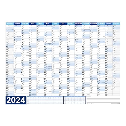 Close Up Wandkalender 2024 XXL Poster Papier 250 gr. | matt (140cm x 100cm) | inklusive Mondphasen und Schulferien sowie Feiertage übersichtlich dargestellt von Close Up