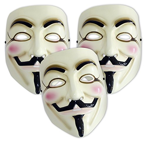 V for Vendetta Maskenset Guy Fawkes Anonymous 3 Ma von Close Up